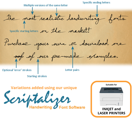 Purchase Realistic Handwriting Fonts