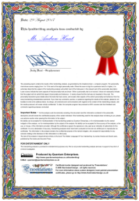 Example handwriting analysis certificate - Last Page