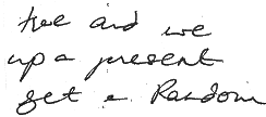 Example of handwriting
