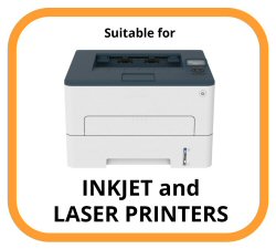 Suitable for inkjet and laser printers