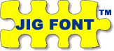 Jig Font (TM) - Picture Puzzles inside True Type Fonts